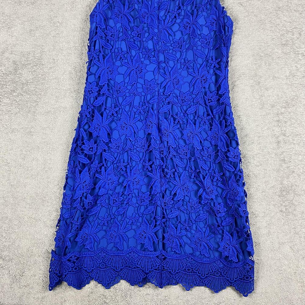 Lauren Ralph Lauren Dress Womens 8 Floral Lace Sleeveless Festive Cocktail Party - Picture 6 of 12
